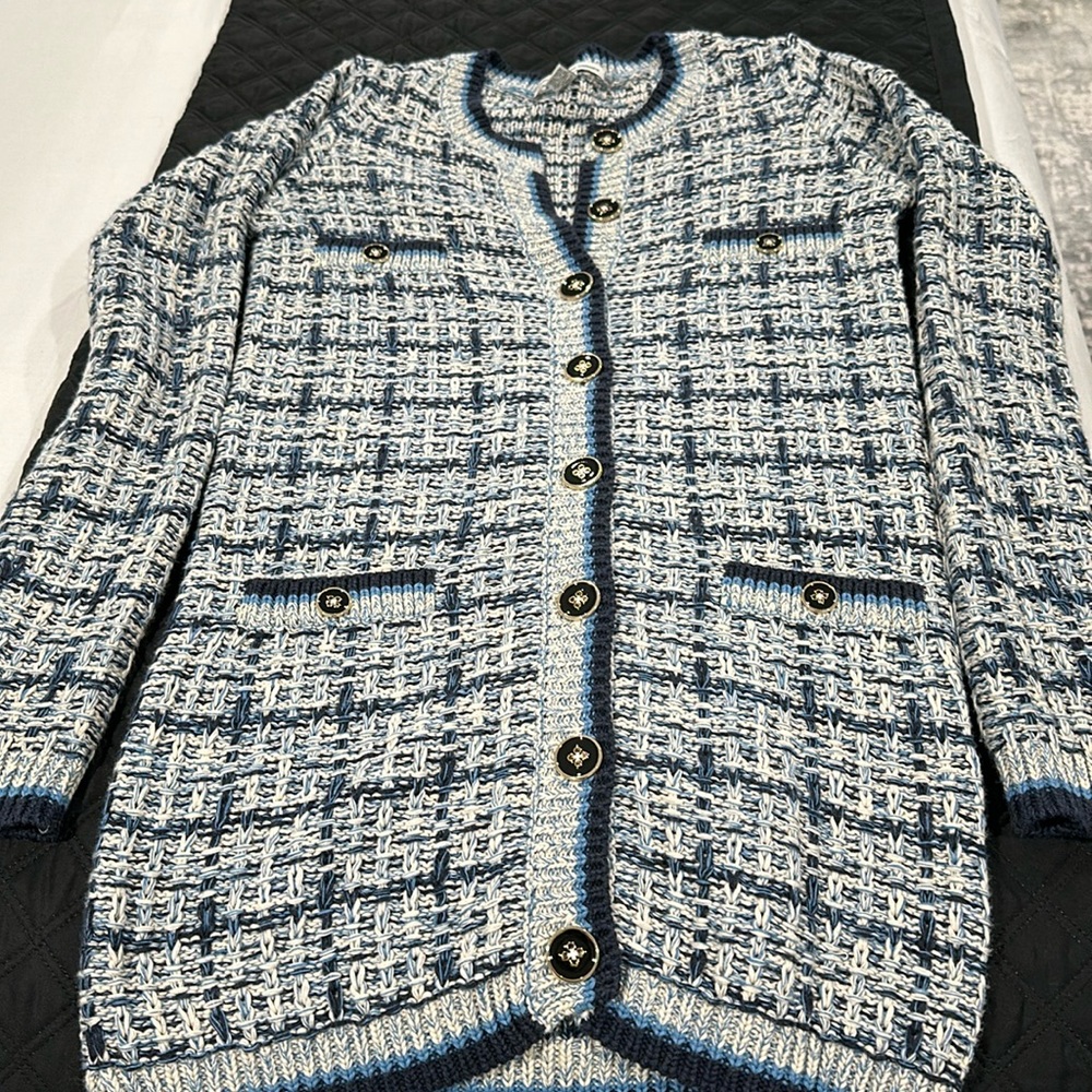 Autumn Cashmere cotton long cardigan XS
